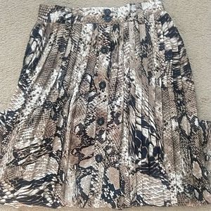 Midi Snakeskin Skirt
